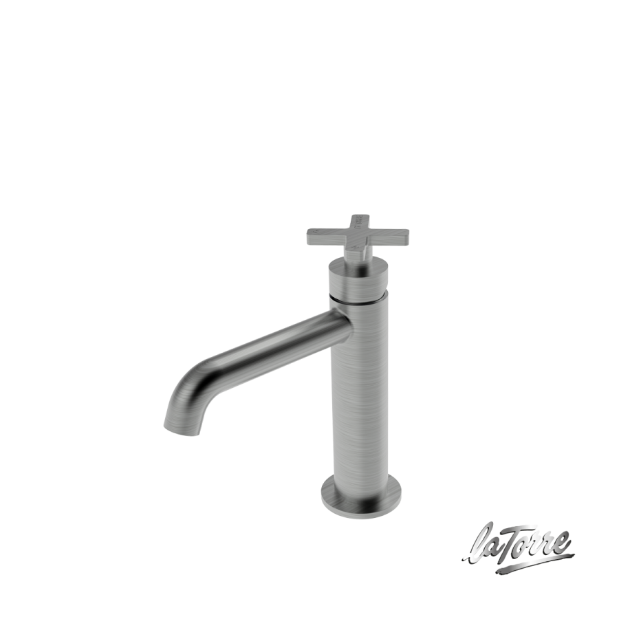 Μπαταρία Νιπτήρα με Βαλβίδα Clic-Clac Εlle Cross La Torre Inox 38004-110