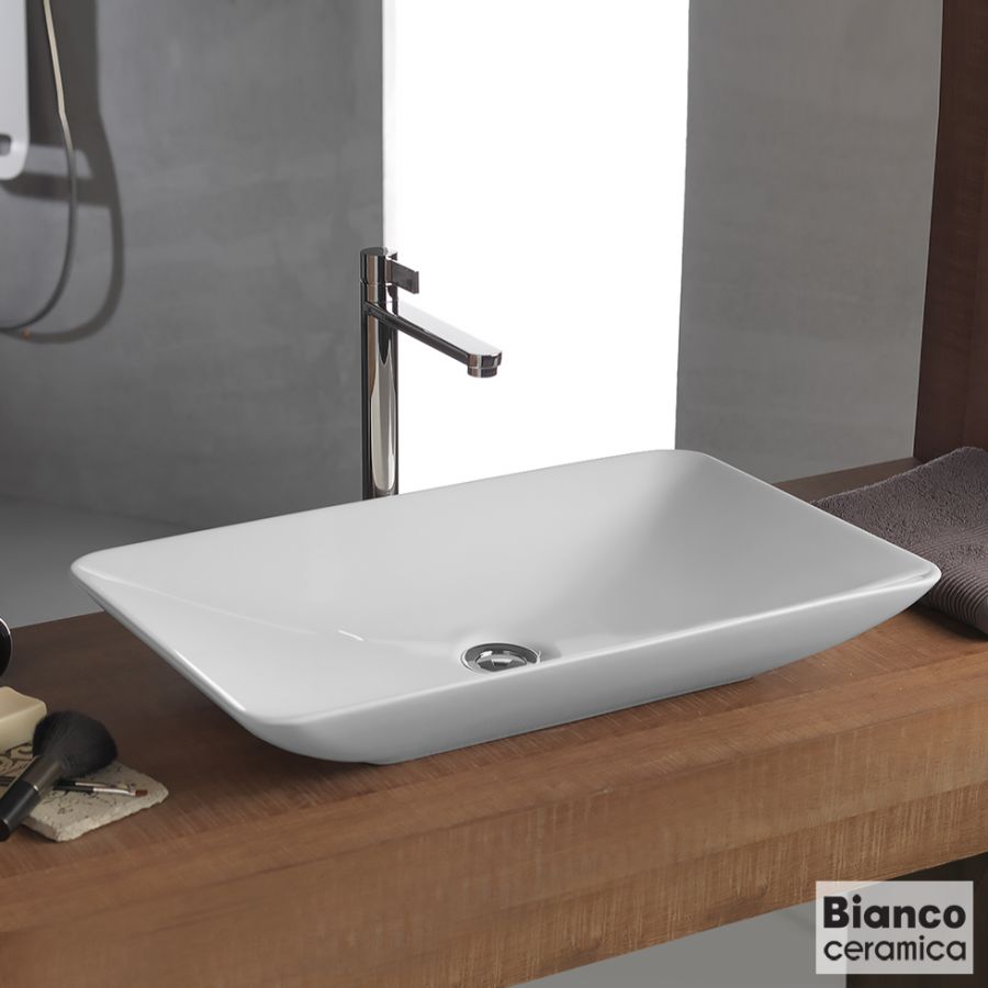 Νιπτήρας Πορσελάνης Rio 60x37,7 Bianco Ceramica White 38060-300