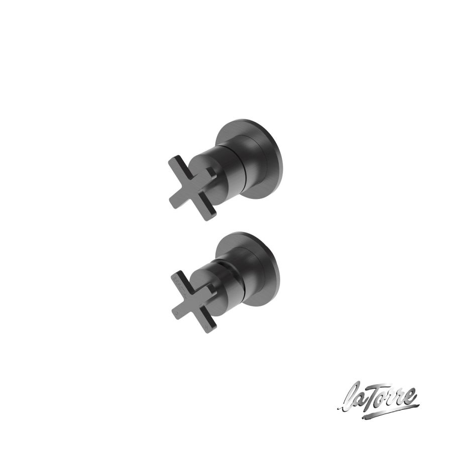 Μίκτης Εντοιχισμού 3 Εξόδων Elle Cross La Torre Black Brushed 38316-410