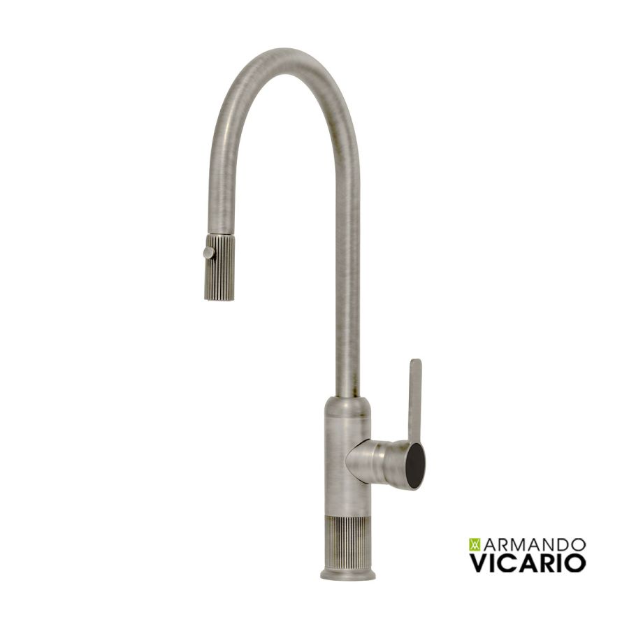 Μπαταρία Νεροχύτη Κουζίνας Lumiere Vicario Inox Finish 400785-110