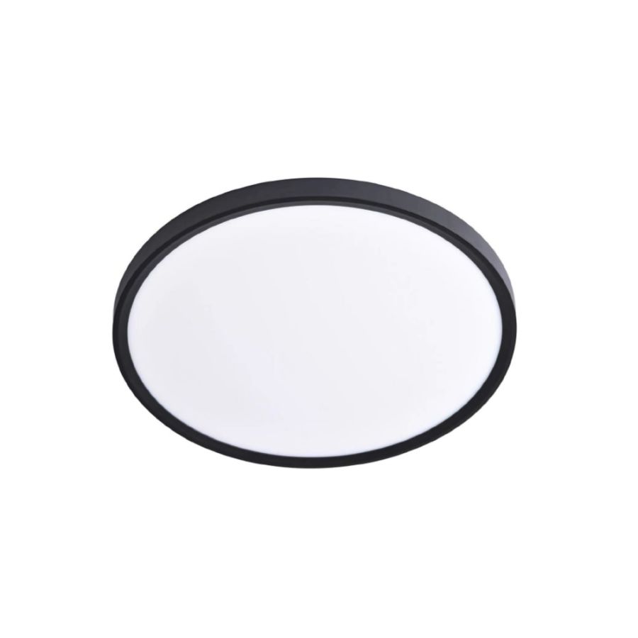 Πλαφονιέρα οροφής LED 40W 3CCT by switch on base σε μαύρη απόχρωση D:50x2,5cm 42036-B-Black