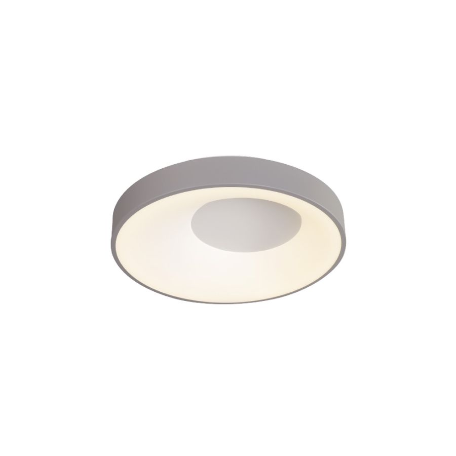 Πλαφονιέρα οροφής LED 36W 3CCT από γκρί μέταλλο και ακρυλικό D:48cm 42040-Grey