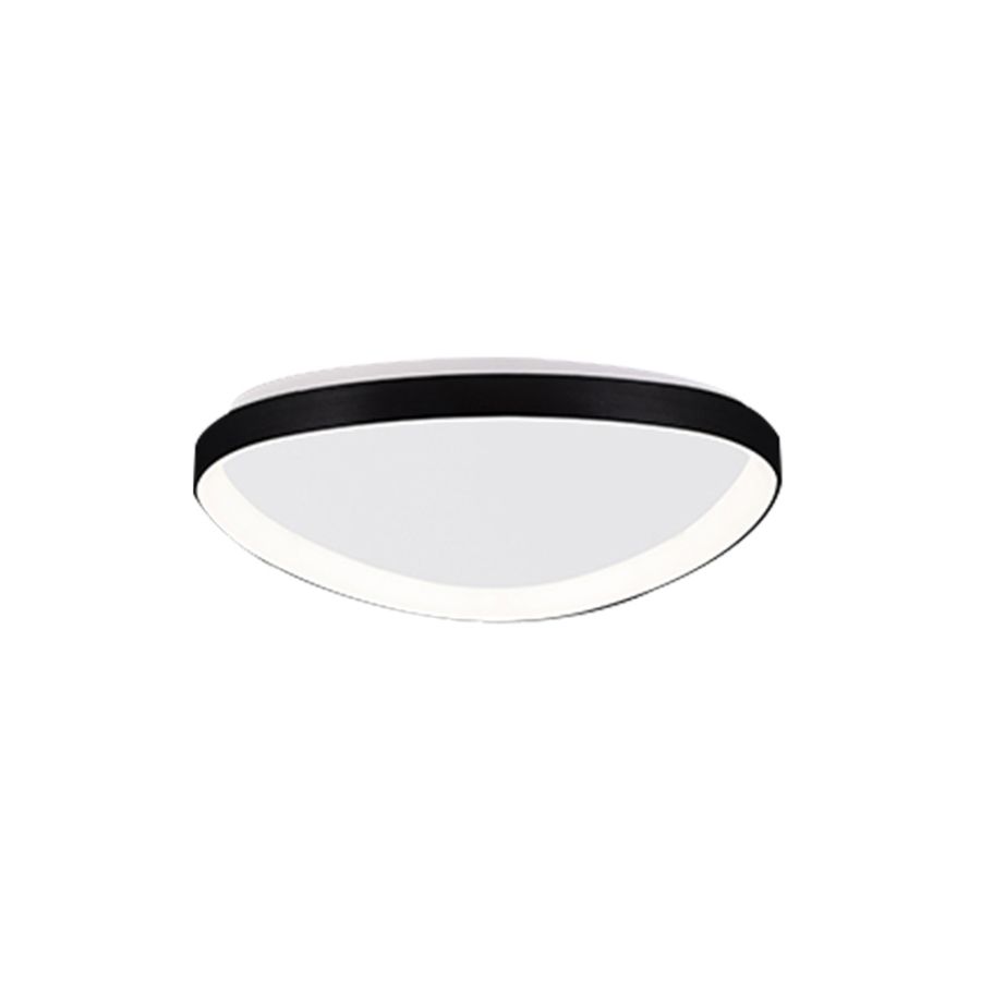 Πλαφονιέρα οροφής LED 25W 3CCT από μαύρο μέταλλο και ακρυλικό D:61,5x5cm 42043-Black