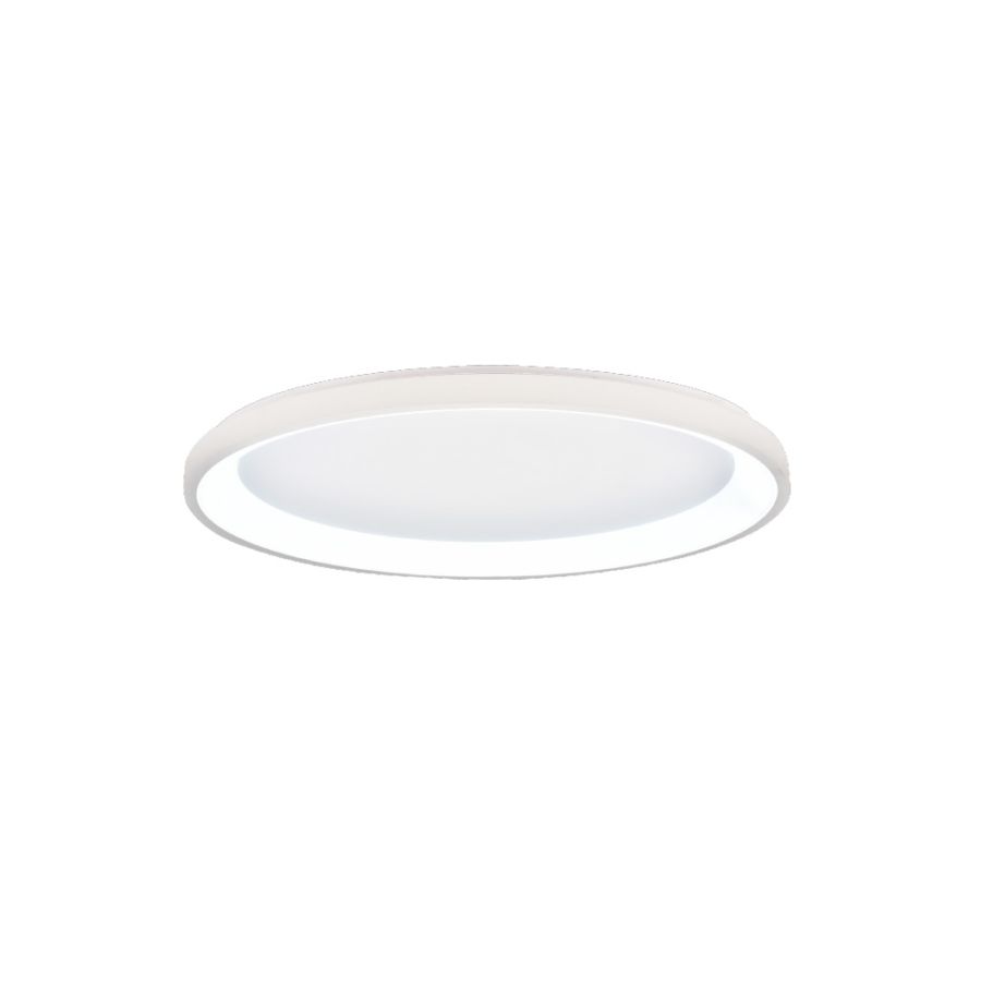 Πλαφονιέρα οροφής LED 38W 3CCT από λευκό μέταλλο και ακρυλικό D:80x5cm 42044-A-White