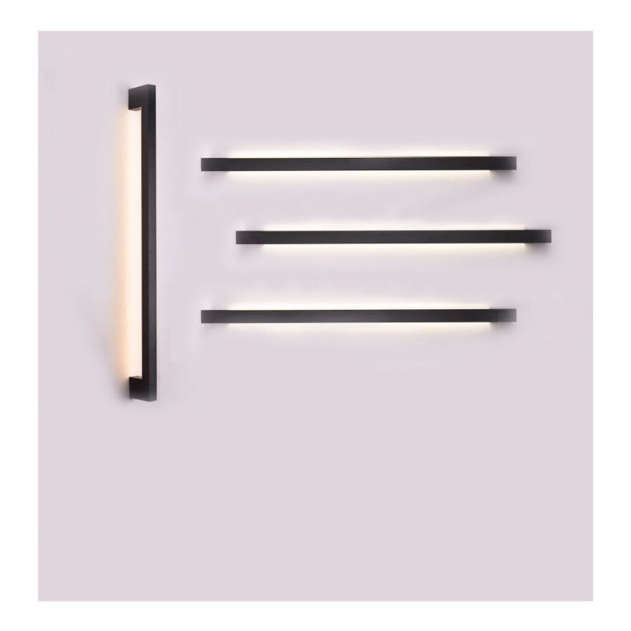 Επιτοίχιο φωτιστικό LED 14W 3000Κ από μαύρο μέταλλο 43042-BL