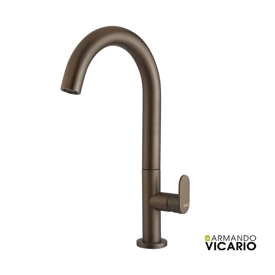 Μπαταρία Νιπτήρα Υψηλή με Βαλβίδα Clic-Clac Slim Vicario Tuscany Brass 500041-541