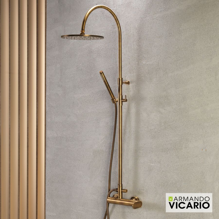 ΜΠΑΤ.ΝΤΟΥΖ+ΕΠΕΚΤ.ΚΟΛΩΝΑ+ΚΕΦΑΛΗ SLIM VICARIO ANTIQUE BRASS 500065-221