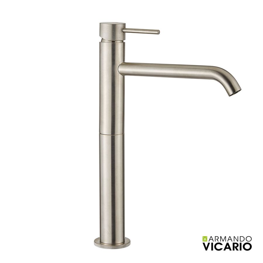 Μπαταρία Νιπτήρα Υψηλή με Βαλβίδα Clic-Clac industrial Vicario Inox 512041-110