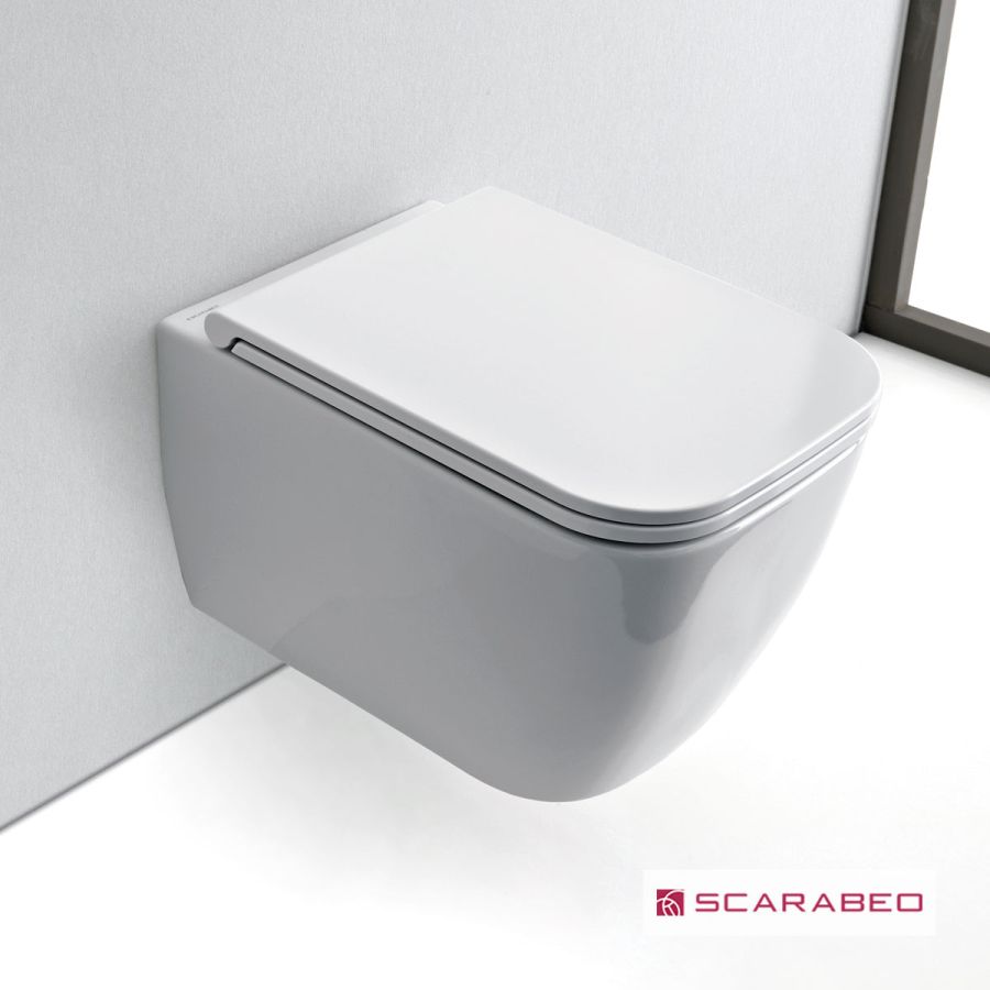 Λεκάνη Κρεμαστή TEOREMA/52 Clean-Flush με κάλυμμα Slim Soft Close, Scarabeo White 512600SC-300