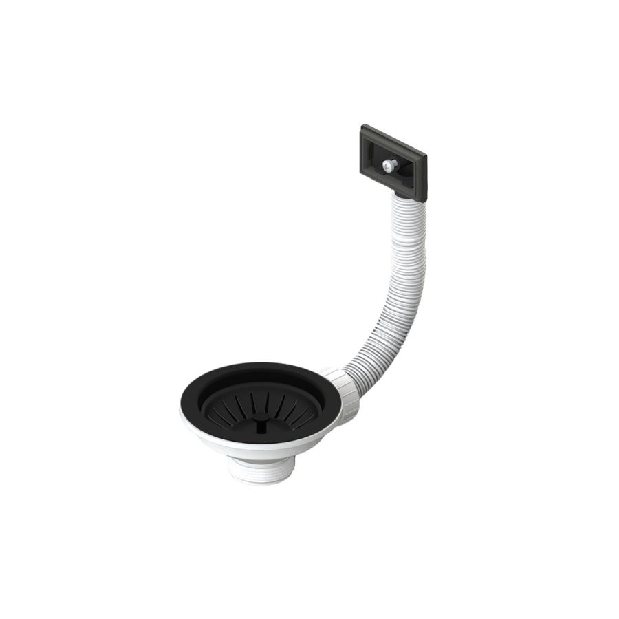 Βαλβίδα Νεροχύτη με Υπερχείλιση 3 1/2'', Black Matt 601-400