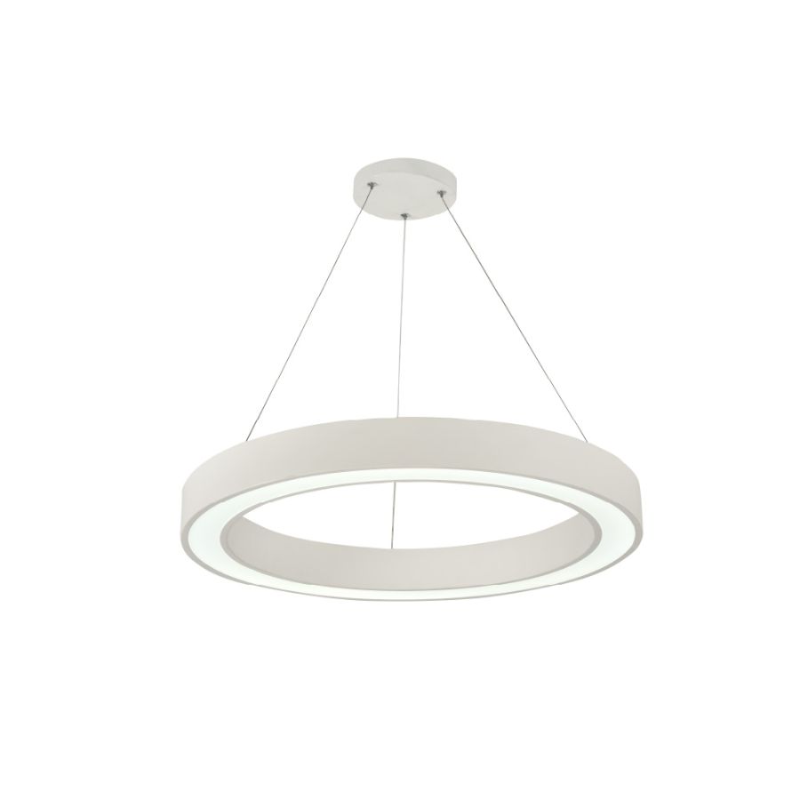InLight Κρεμαστό φωτιστικό LED 88W 3CCT by switch on base σε λευκή απόχρωση D:80cm 6073-80-WH