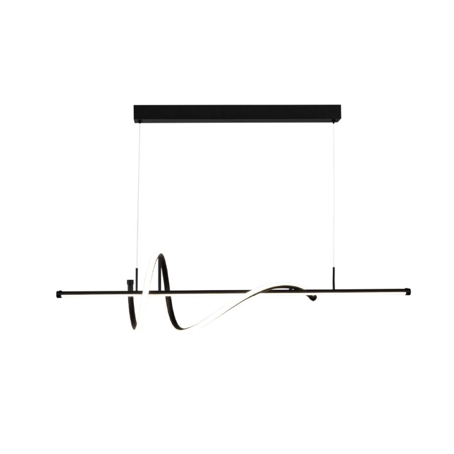 InLight Κρεμαστό φωτιστικό LED 40W 3CCT by switch on base σε μαύρο χρώμα D:120cm 6083-BL