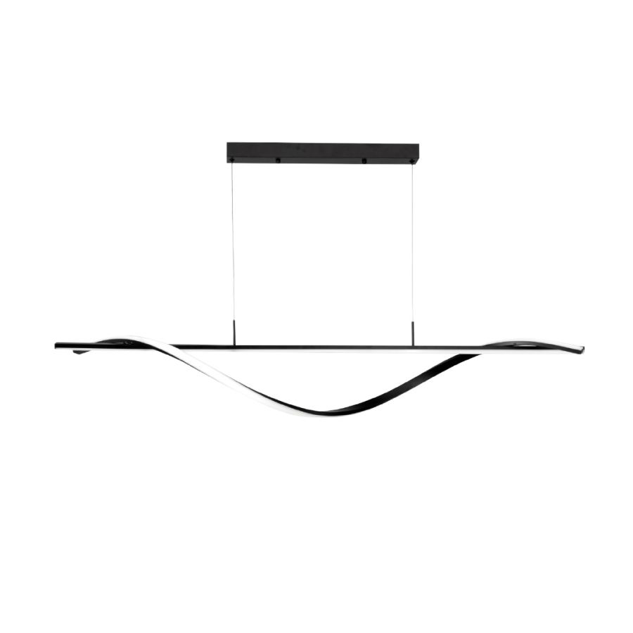 InLight Κρεμαστό φωτιστικό LED 40W 3CCT by switch on base σε μαύρο χρώμα D:120cm 6084-BL