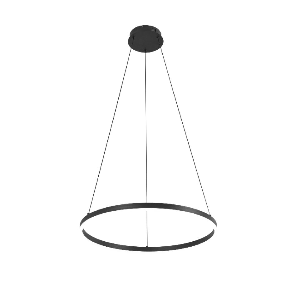 Κρεμαστό φωτιστικό LED 36W 3CCT by switch on base D:80cm 6095-AB-Black