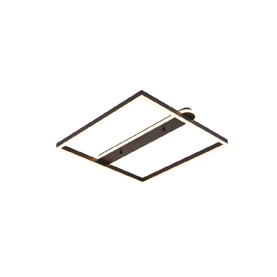 Πλαφονιέρα οροφής LED 35W 3CCT σε μαύρη απόχρωση D:50x50cm 6110