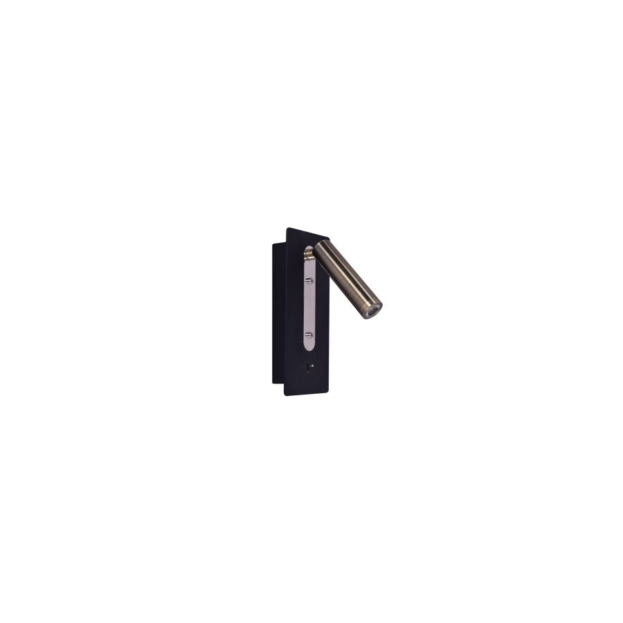 SE 129-1AB CRUZ WALL LAMP BLACK AND BRONZE 1B1 HOMELIGHTING 77-3580