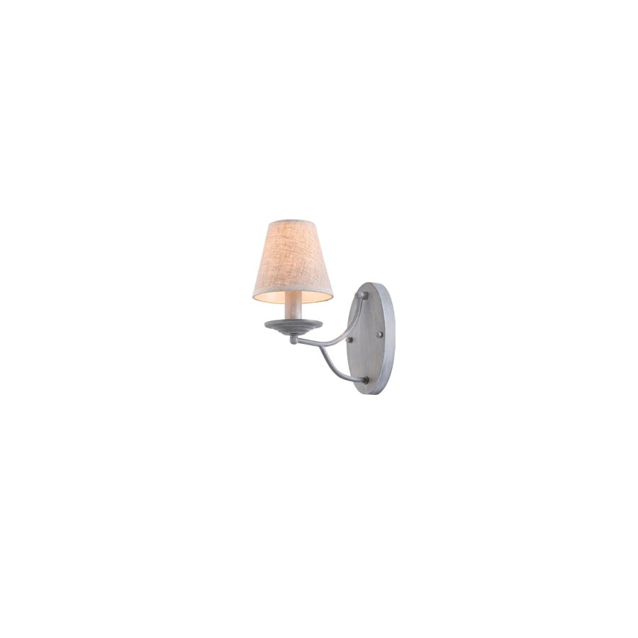 C119-1 ETNA WALL LAMP GREY PATINA & WHITE SHADE 1Z1 HOMELIGHTING 77-3663
