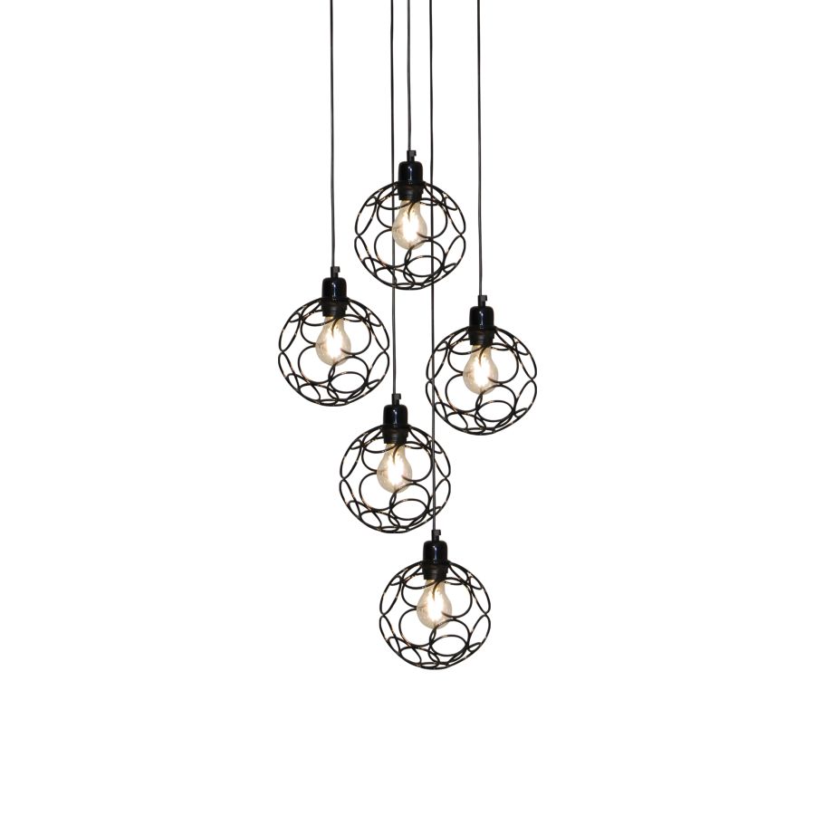 HL-3588-5 ALINE BLACK PENDANT HOMELIGHTING 77-4073
