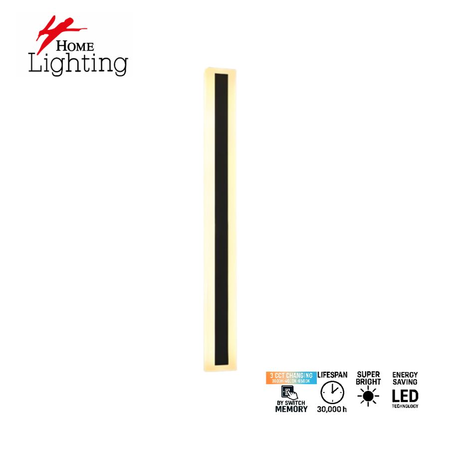 SE LED 80 LINEAX WALL LAMP 3CCT WITH MEMORY BLACK 2YEARS WARRANTY HOMELIGHTING 77-51162