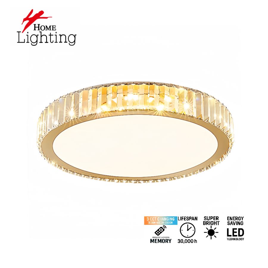 SE LED 50 SONNE  GOLD  3CCT WITH REMOTE  CONTROL 50CM  2 YEARS WARRANTY HOMELIGHTING 77-51203