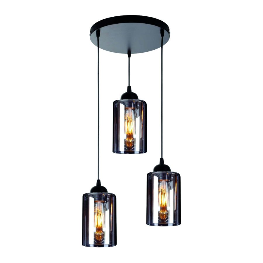 KQ 8877-3A SMOG PENDANT SMOKED GLASSES Ζ2 HOMELIGHTING 77-8202
