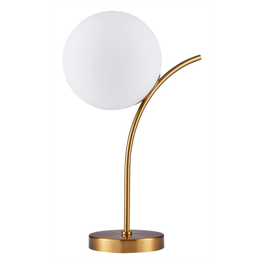 SE21-GM-25 SCEPTRE GOLD MATT TABLE LAMP OPAL GLASS Γ3 HOMELIGHTING 77-8272