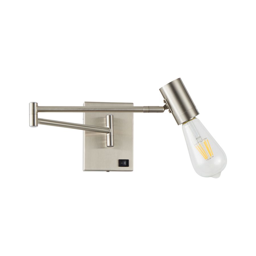 SE21-NM-52 ADEPT NICKEL MATT WALL LAMP Β3 HOMELIGHTING 77-8280