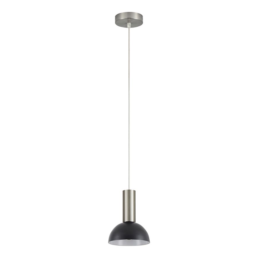 SE21-NM-4-MS3 ADEPT TUBE Nickel Matt Pendant Black Metal Shade+ HOMELIGHTING 77-8463