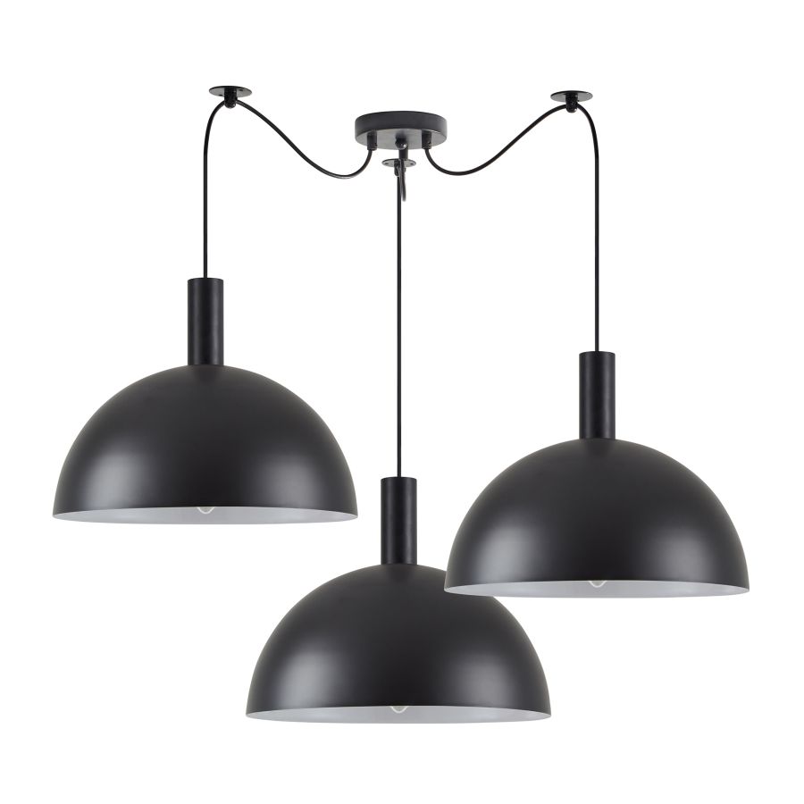 SE21-BL-4-BL3-MS40 ADEPT TUBE Black Metal Shade Pendant+ HOMELIGHTING 77-8499