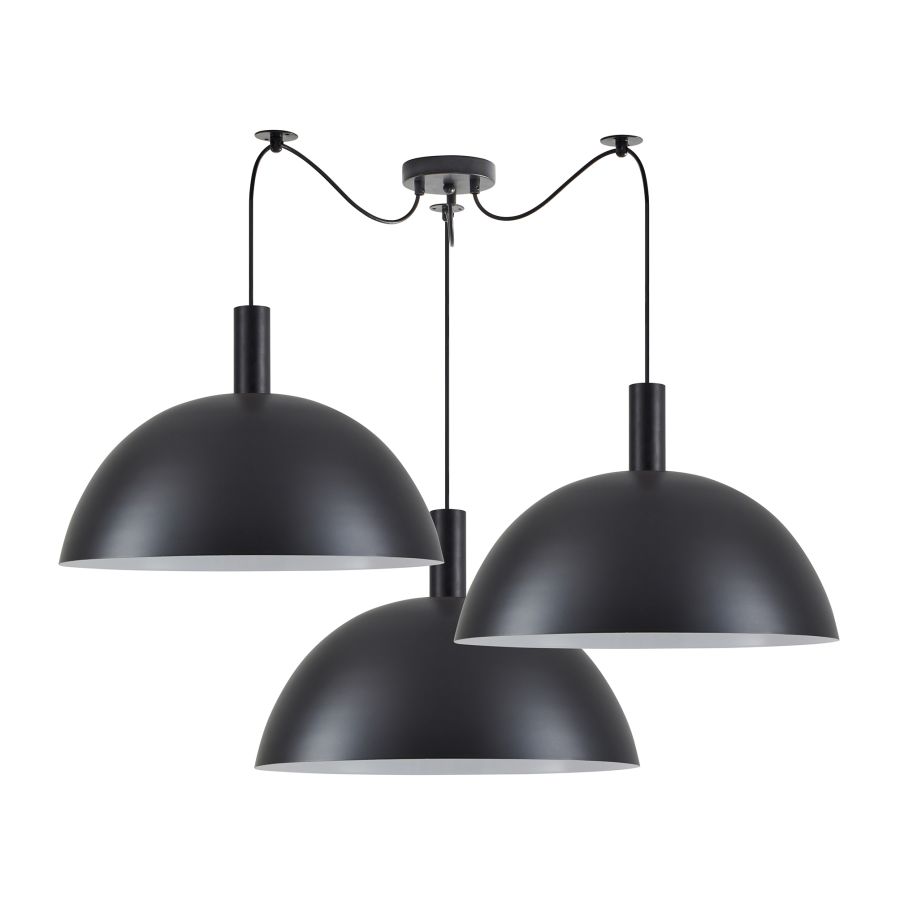 SE21-BL-4-BL3-MS50 ADEPT TUBE Black Metal Shade Pendant+ HOMELIGHTING 77-8503