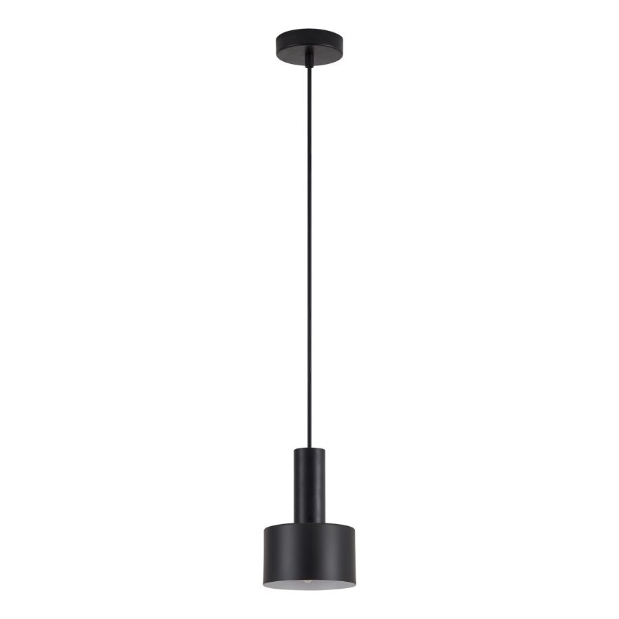 SE21-BL-4-MS1 ADEPT TUBE Black Pendant Black Metal Shade+ HOMELIGHTING 77-8540