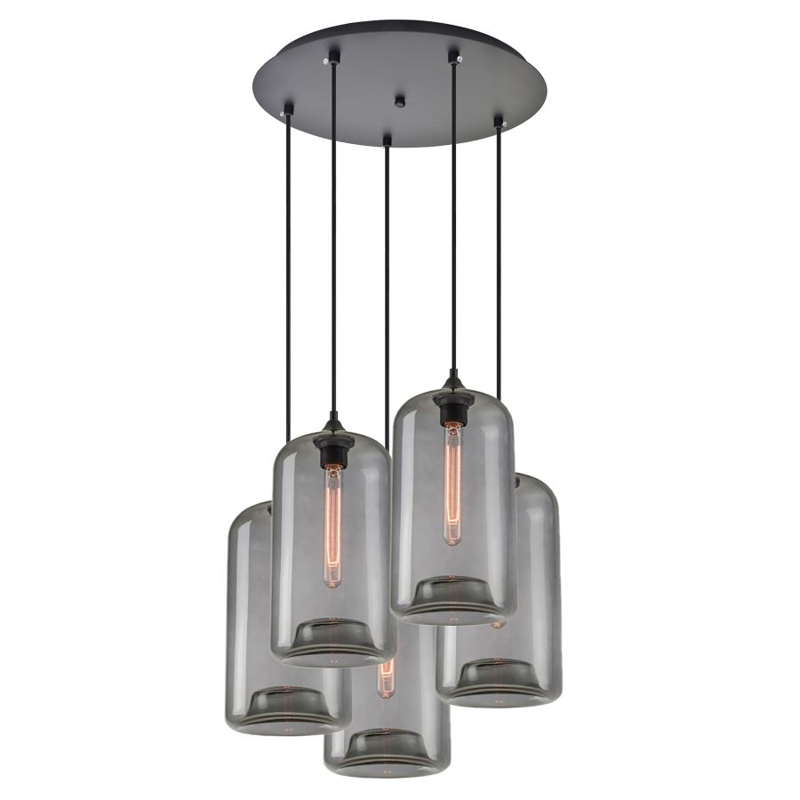 SE21-SM-19-30-5BL+ FEINT Smoked Glass Pendant+ HOMELIGHTING 77-8785