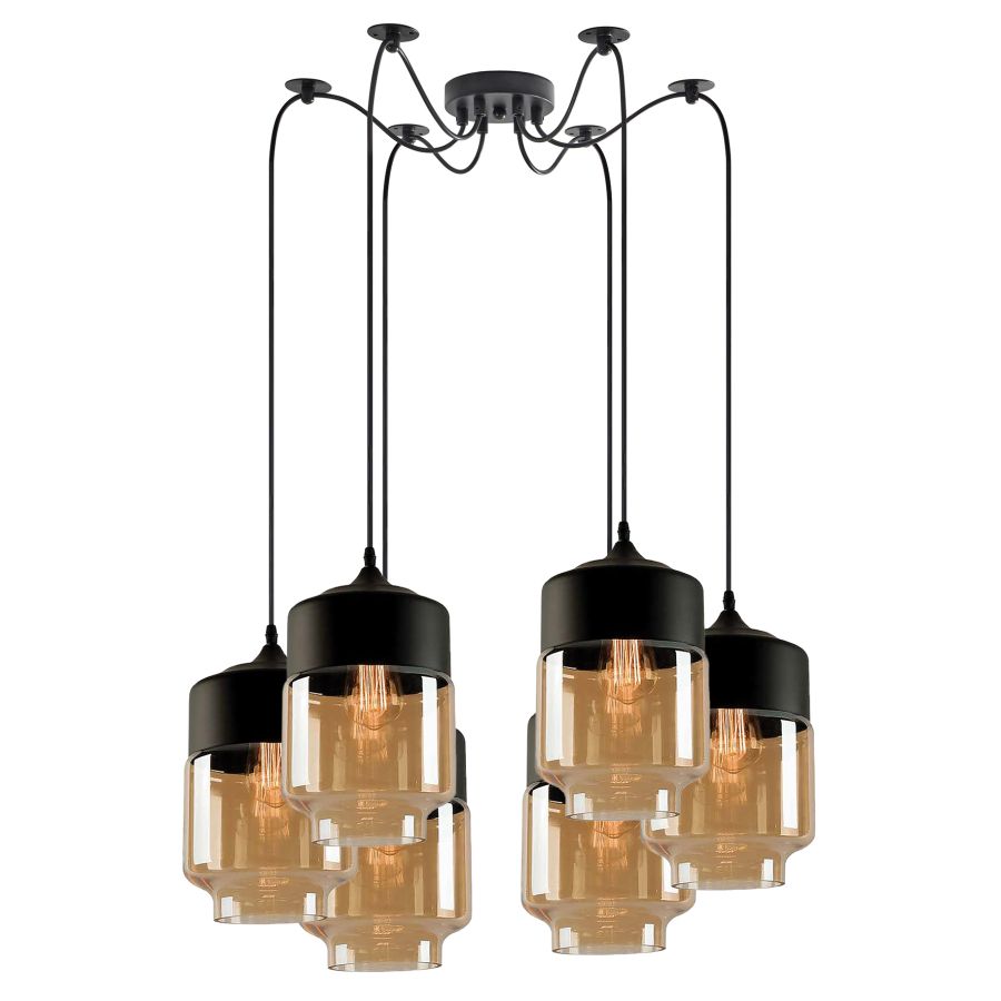 SE21-HN-18-30-BL6+ GABY Honey Glass Pendant+ HOMELIGHTING 77-8792