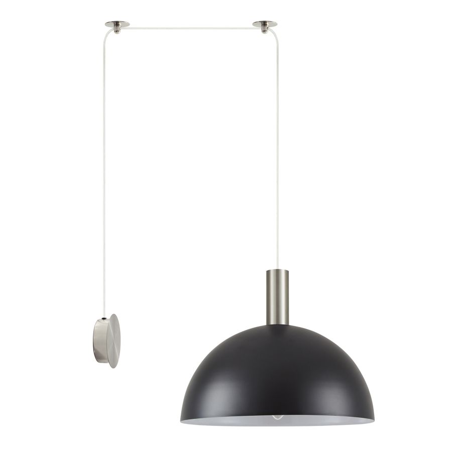 SE21-NM-4-NM1W-MS40 ADEPT TUBE Nickel Matt Wall Lamp Metal Shade+ HOMELIGHTING 77-8807