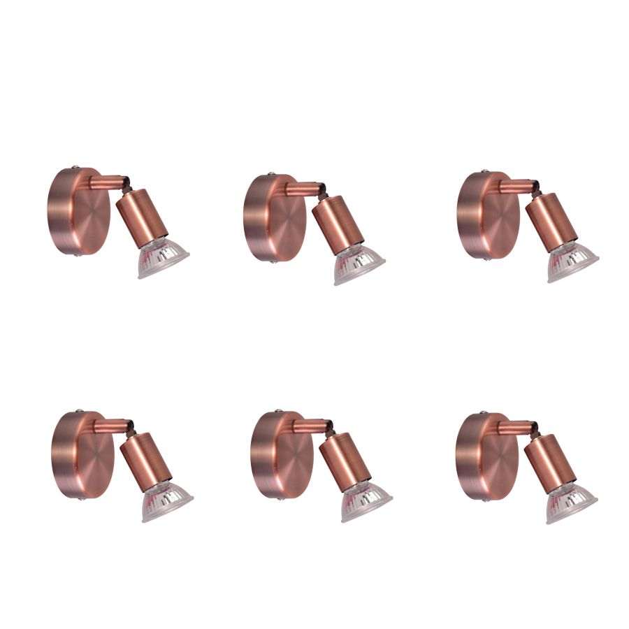 SE 140-C1 (x6) Saba Packet Copper adjustable spotlight+ HOMELIGHTING 77-8843