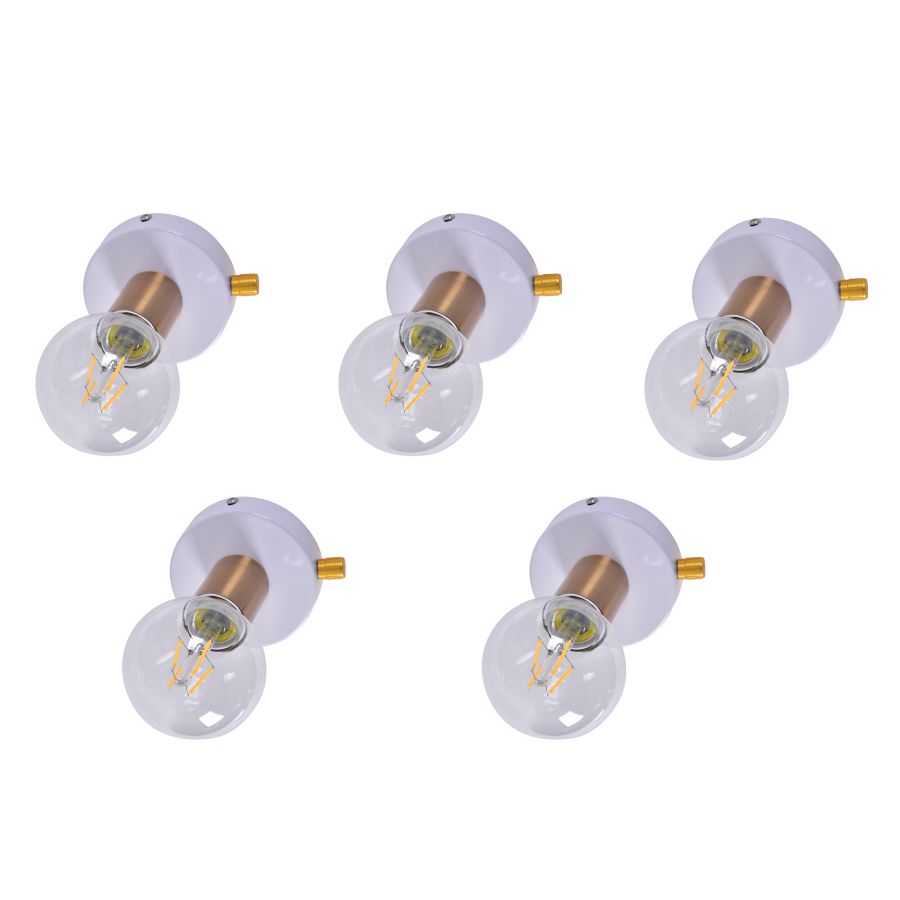 SE 138-WH (x5) Tolo Packet White and bronze light+ HOMELIGHTING 77-8856