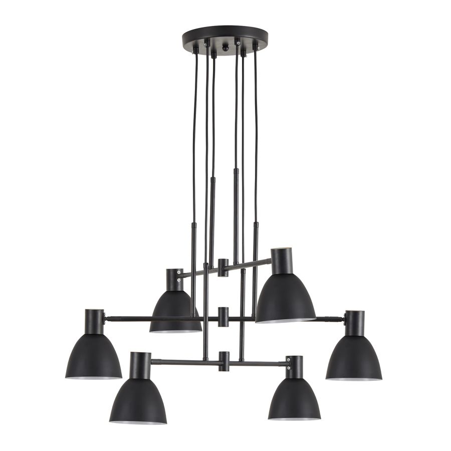 SE21-BL-100-MS2 ADEPT PENDANT Black Metal Pendant Black Metal Shade+ HOMELIGHTING 77-8880