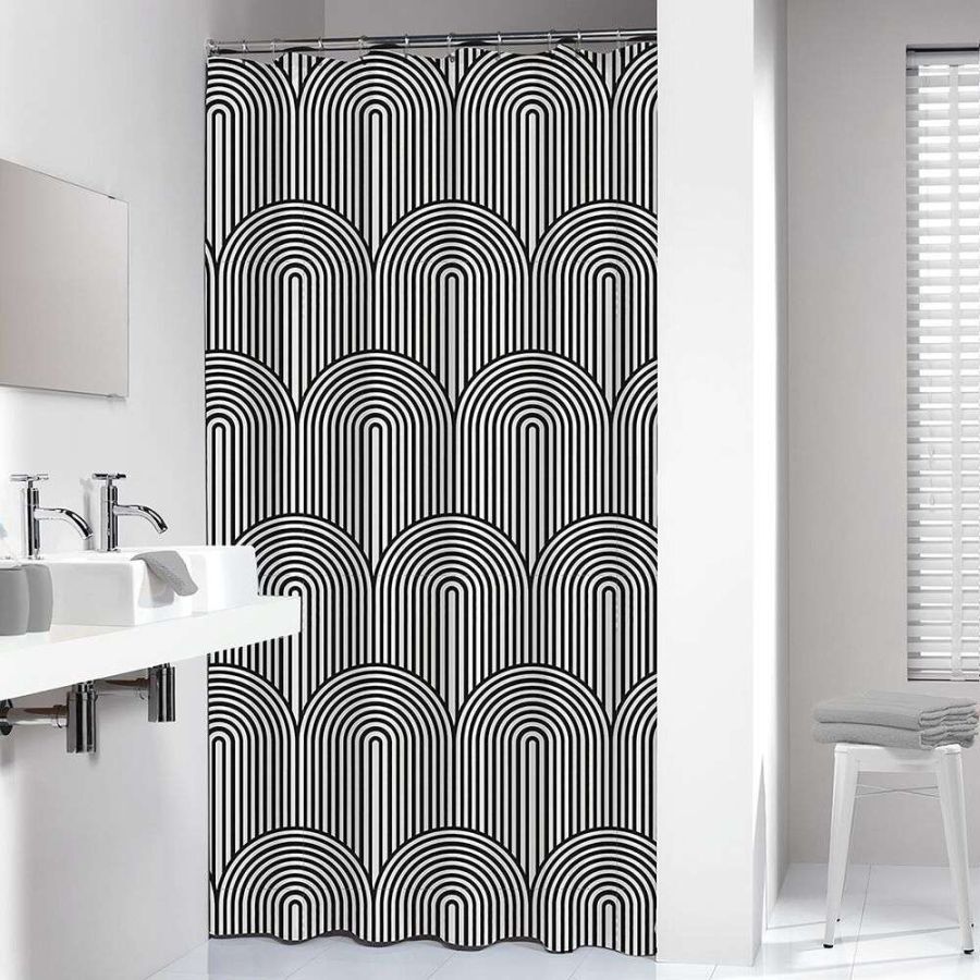 Brave 180x200 black κουρτίνα μπάνιου πλαστική Sealskin 800148