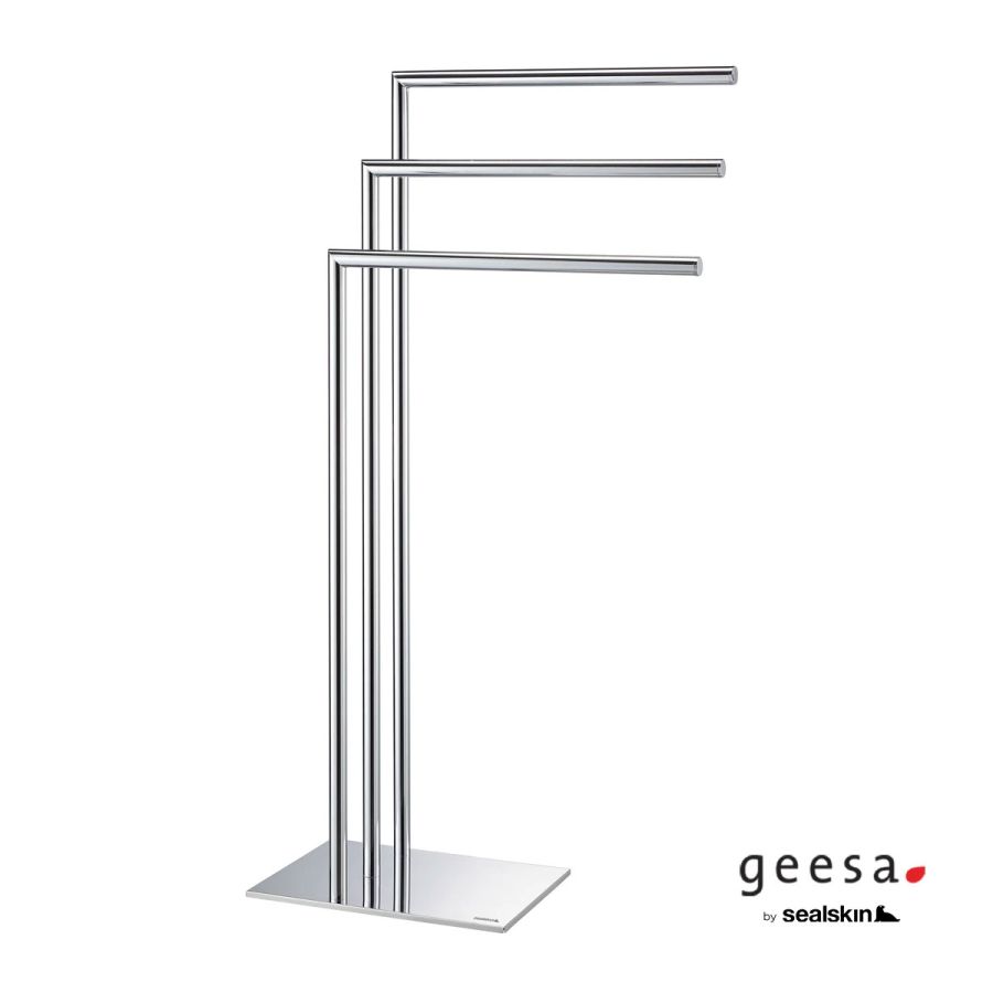 Πετσετοκρεμάστρα Τριπλή Επιδαπέδια Sealskin Geesa Chrome 800202-100