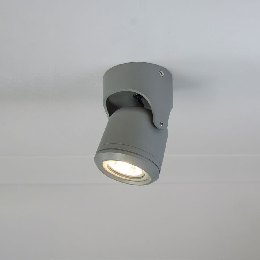 it-Lighting Crescent 1xGU10 Outdoor Spot Grey D:90x90x130mm 80206034