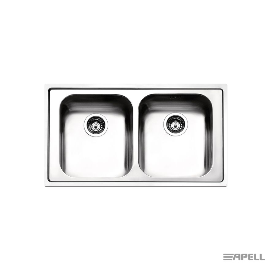 Νεροχύτης Κουζίνας Ανοξείδωτος Anniversario 86x50 Αpell Inox Σαγρέ  8330-112