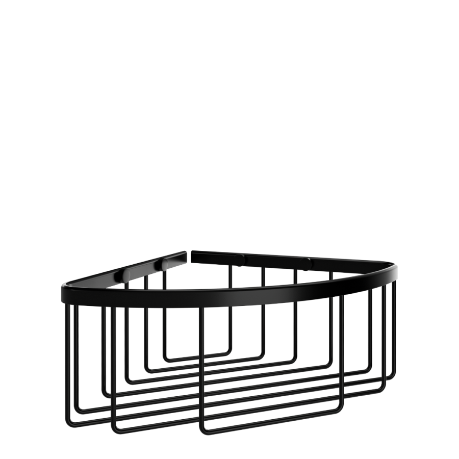  Σπογγοθήκη-Μπουκαλοθήκη Γωνιακή Βαθειά R10 Επίτοιχη W290xD210xH100mm Ορείχαλκος Black Mat Verdi Baskets 9023205