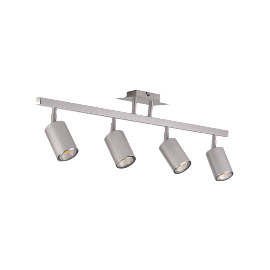 Επιτοίχιο σποτ από μέταλλο σε ασημί απόχρωση 4XGU10 D:70cm 9087-4-Silver