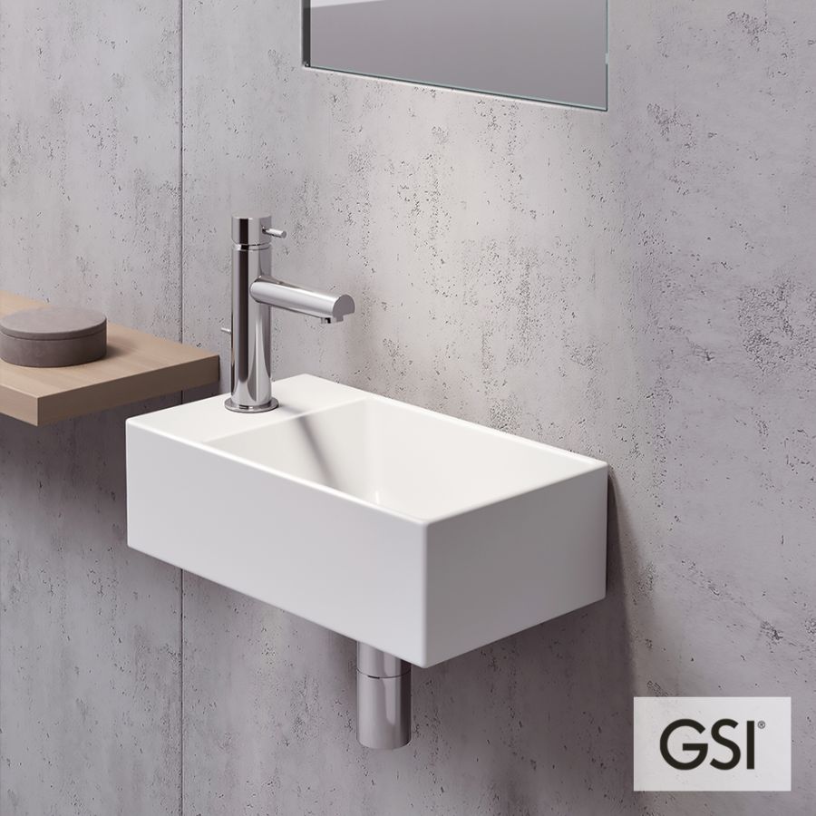 Νιπτήρας Πορσελάνης Kube-X 40x23 (1 προχ.) GSI White 9484-300