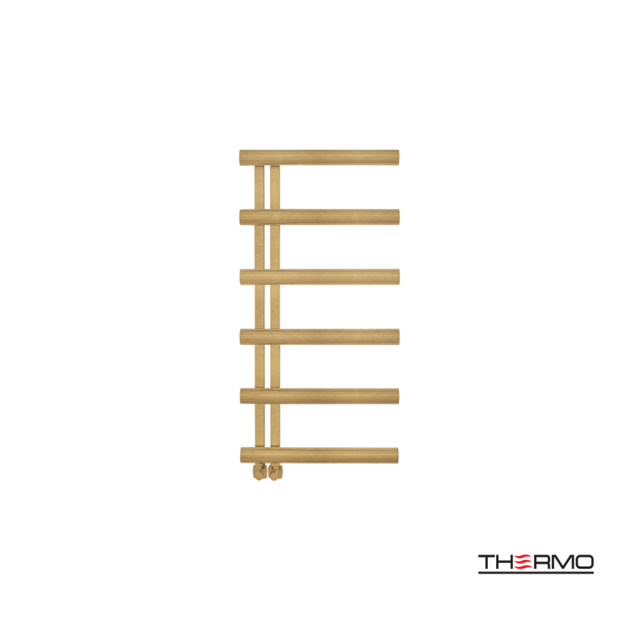 Θερμαινόμενη Πετσετοκρεμάστρα μπάνιου Inox ACCENT  100x50 Brushed Brass(Gold) PVD ACC10050-211