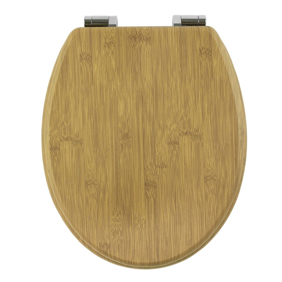 Καπάκι Λεκάνης BAMBOO από MDF Φυσικό 37.3x45.5x5.7cm AWD02181598 AWD02181598