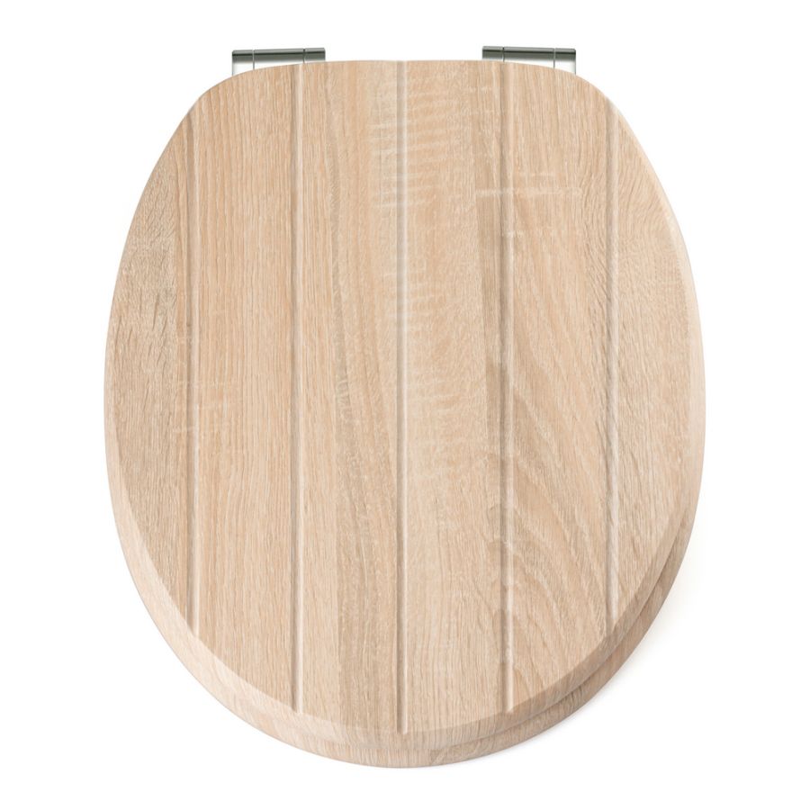 Καπάκι Λεκάνης EDESSA από MDF Φυσικό 37.5x45.6x5.5cm AWD02181911 AWD02181911