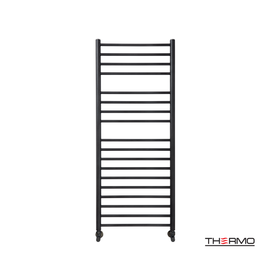 Θερμαινόμενη Πετσετοκρεμάστρα μπάνιου Inox BELLAVIA  120x50 Silk Black BEL12050-401