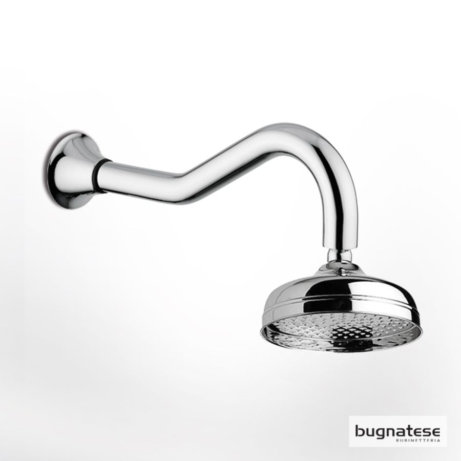 Κεφαλή Ντουζ Φ20 με μπράτσο τοίχου, Oxford Chrome CIV19116-100