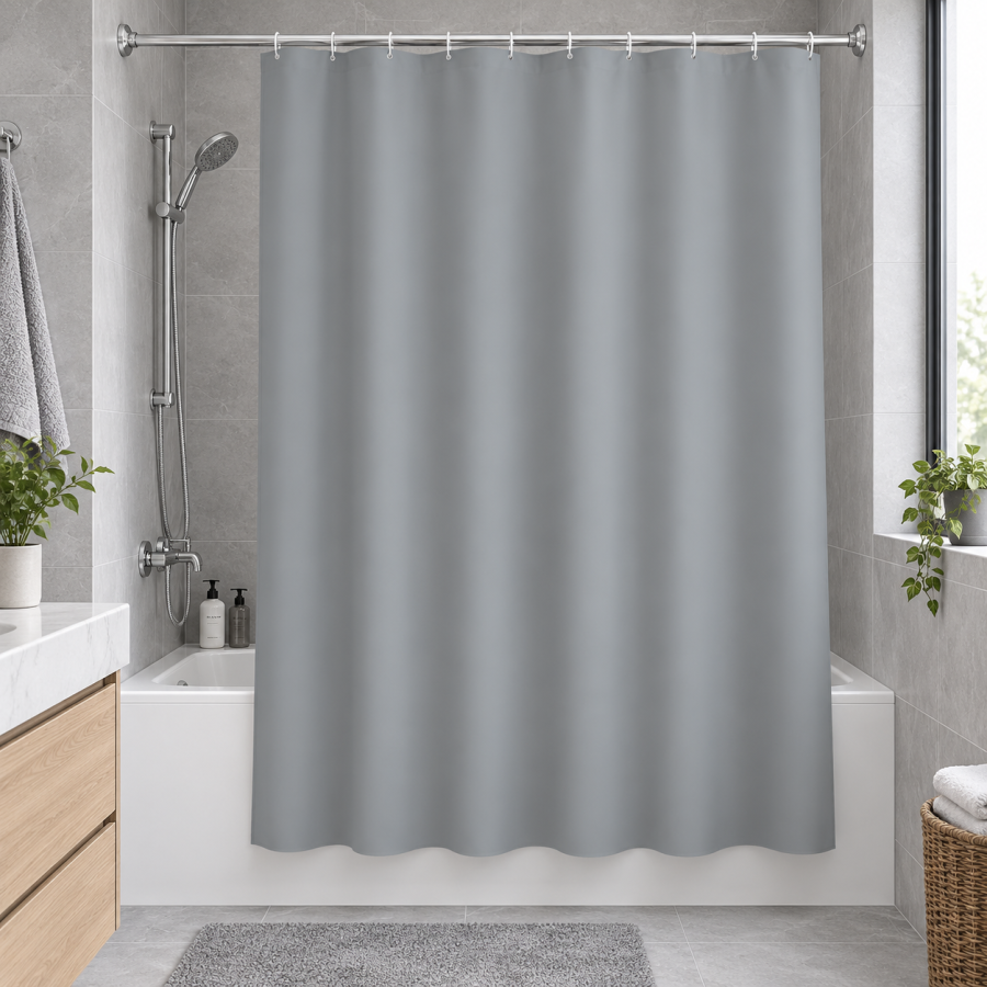 Κουρτίνα Μπάνιου 180x180cm PEVA Γκρι MRShome  DC-025002